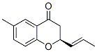 (S)-2,3-Dihydro-6-methyl-2-[(E)-1-propenyl]-4H-1-benzopyran-4-one Struktur