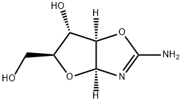 2-AMINO-BETA-L-ARABINOFURANO[1',2':4,5]OXAZOLINE Struktur