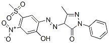 2,4-dihydro-4-[[2-hydroxy-5-(methylsulphonyl)-4-nitrophenyl]azo]-5-methyl-2-phenyl-3H-pyrazol-3-one Struktur