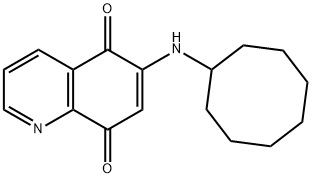 6-(cyclooctylamino)-5,8-quinolinequinone Struktur