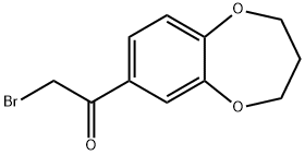 2-BROMO-1-(3,4-DIHYDRO-2H-1,5-BENZODIOXEPIN-7-YL)ETHAN-1-ONE Struktur