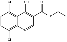 5,8-DICHLORO-4-HYDROXY-QUINOLINE-3-CARBOXYLIC ACID ETHYL ESTER Struktur