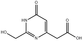 4-Pyrimidineacetic acid, 1,6-dihydro-2-(hydroxymethyl)-6-oxo- (9CI) Struktur