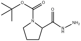 2-HYDRAZINOCARBONYL-PYRROLIDINE-1-CARBOXYLIC ACID TERT-BUTYL ESTER Struktur