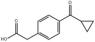 4-(Cyclopropylcarbonyl)benzeneacetic acid Struktur