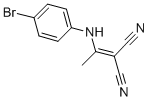 2-[1-(4-BROMOANILINO)ETHYLIDENE]MALONONITRILE Struktur