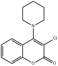 3-Chloro-4-(1-piperidinyl)-2H-1-benzopyran-2-one Struktur