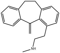 10,11-Dihydro-N-methyl-5-methylene-5H-dibenzo[a,d]cycloheptene-4-ethanamine Struktur