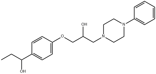 1-[4-[2-Hydroxy-3-(4-phenyl-1-piperazinyl)propoxy]phenyl]-1-propanol Struktur