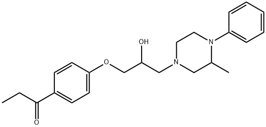 1-[4-[2-Hydroxy-3-(3-methyl-4-phenyl-1-piperazinyl)propoxy]phenyl]-1-propanone Struktur