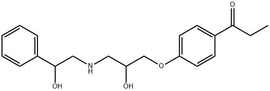 1-[4-[2-Hydroxy-3-[(2-hydroxy-2-phenylethyl)amino]propoxy]phenyl]-1-propanone Struktur