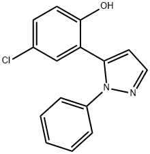 1-PHENYL-1H-5-(5'-CHLORO-2'-HYDROXYPHENYL)PYRAZOLE Struktur