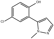 4-chloro-2-(1-Methyl-1H-pyrazol-5-yl)phenol Struktur