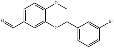 3-[(3-BROMOBENZYL)OXY]-4-METHOXYBENZALDEHYDE Struktur