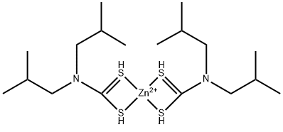 Zinc diisobutyldithiocarbamate Struktur