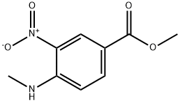 2-(methylamino)-5-(methoxycarbonyl)-3-nitrobenzene Struktur