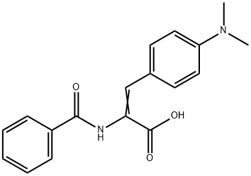 2-(Benzoylamino)-3-[4-(dimethylamino)phenyl]-acrylic acid Struktur