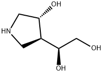 1,2-Ethanediol,1-[(3S,4R)-4-hydroxy-3-pyrrolidinyl]-,(1S)-(9CI) Struktur