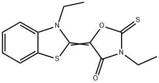 3-Ethyl-5-[3-ethyl-2(3H)-benzothiazolylidene]-2-thioxo-4-oxazolidinone Struktur