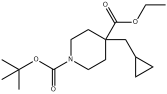 1-TERT-BUTYL 4-ETHYL 4-(CYCLOPROPYLMETHYL)PIPERIDINE-1,4-DICARBOXYLATE Struktur