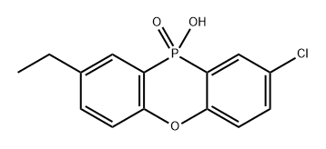 2-Chloro-8-ethyl-10-hydroxy-10H-phenoxaphosphine 10-oxide Struktur