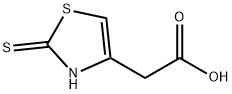 (2-thioxo-4-thiazolin-4-yl)acetic acid Struktur