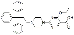 4-Ethoxy-2-[4-(3,3,3-triphenylpropyl)-1-piperazinyl]-5-pyrimidinecarboxylic acid Struktur