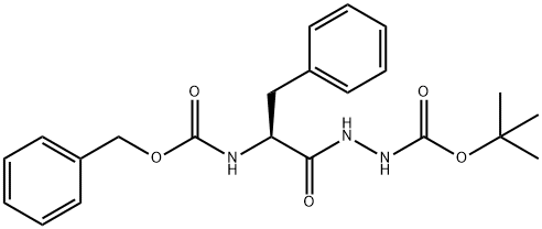 N-[(Phenylmethoxy)carbonyl]-L-phenylalanine N'-(tert-butoxycarbonyl) hydrazide Struktur