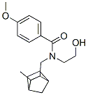 N-(2-Hydroxyethyl)-p-methoxy-N-[(3-methyl-2-norbornyl)methyl]benzamide Struktur