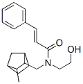 N-(2-Hydroxyethyl)-N-[(3-methyl-2-norbornyl)methyl]-3-phenylpropenamide Struktur