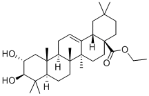 (2α,3β)-2,3-Dihydroxy-olean-12-en-28-oic acid ethyl ester Struktur