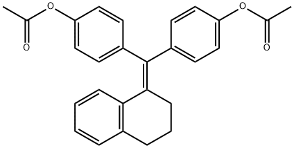 4-[[4-Acetoxyphenyl](3,4-dihydronaphthalen-1(2H)-ylidene)methyl]phenol acetate Struktur