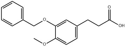 3-(3-Benzyloxy-4-Methoxyphenyl)propionic acid, 96% Struktur