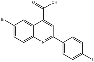 6-BROMO-2-(4-IODO-PHENYL)-QUINOLINE-4-CARBOXYLIC ACID Struktur