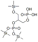 [1-[[(Trimethylsilyl)oxy]methyl]ethylenebis(oxy)]bis[phosphonic acid bis(trimethylsilyl)] ester Struktur