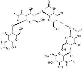 N',N'',N''',N''''-Pentaacetylchitopentaose Struktur