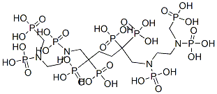 [ethane-1,2-diylbis[[(phosphonomethyl)imino]ethane-2,1-diylnitrilobis(methylene)]]tetrakisphosphonic acid Struktur