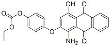 4-[(1-amino-9,10-dihydro-4-hydroxy-9,10-dioxo-2-anthryl)oxy]phenyl ethyl carbonate  Struktur