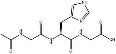 N-acetylglycyl-histidyl-glycine Struktur