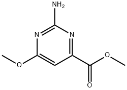 4-Pyrimidinecarboxylicacid,2-amino-6-methoxy-,methylester(9CI) Struktur