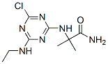 2-Chloro-4-(1-carbamoyl-1-methylethylamino)-6-ethylamino-1,3,5-triazine Struktur