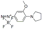 3-methoxy-4-(pyrrolidin-1-yl)benzenediazonium tetrafluoroborate     Struktur