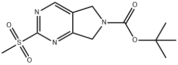 tert-butyl 2-(methylsulfonyl)-5H-pyrrolo[3,4-d]pyrimidine-6(7H)-carboxylate Struktur