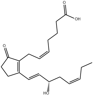 9-OXO-15S-HYDROXY-PROSTA-5Z,8(12),13E,17Z-TETRAEN-1-OIC ACID Struktur