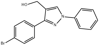 (3-(4-BROMOPHENYL)-1-PHENYL-1H-PYRAZOL-4-YL)METHANOL Struktur