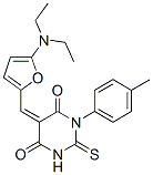 4,6(1H,5H)-Pyrimidinedione,  5-[[5-(diethylamino)-2-furanyl]methylene]dihydro-1-(4-methylphenyl)-2-thioxo- Struktur