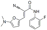 2-Propenamide,  2-cyano-3-[5-(dimethylamino)-2-furanyl]-N-(2-fluorophenyl)- Struktur