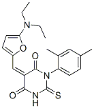 4,6(1H,5H)-Pyrimidinedione,  5-[[5-(diethylamino)-2-furanyl]methylene]-1-(2,4-dimethylphenyl)dihydro-2-thioxo- Struktur