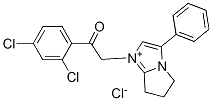 5H-Pyrrolo[1,2-a]imidazolium,  1-[2-(2,4-dichlorophenyl)-2-oxoethyl]-6,7-dihydro-3-phenyl-,  chloride  (9CI) Struktur