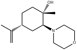 (1S,2R,4S)-1-Methyl-2-Morpholino-4-(prop-1-en-2-yl)cyclohexanol Struktur